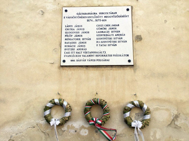 Emléktábla: Protestáns gályarabok