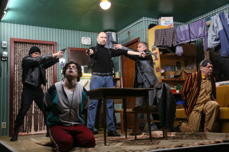 A Weöres Sándor színház – Az inishmore-i hadnagy című darabjának a fotóspróbája